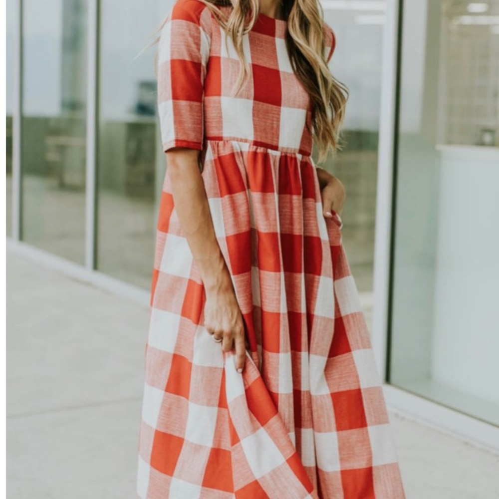 Roolee Buffalo Plaid Dress NWT